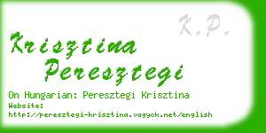 krisztina peresztegi business card